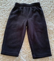 Childrens Place Boys Black Fleece Pants 12-18 Months - $4.90