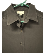 Vintage BCBG MaxAzaria Button Up black blouse Made In USA Size M - $33.60 CAD
