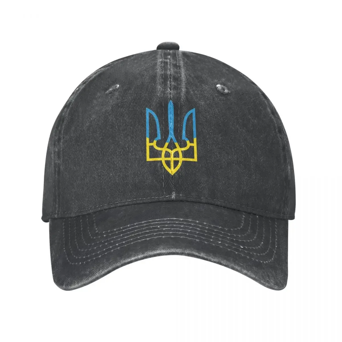 Ukraine Flag Trident Ukrainian Washed Cotton Baseball Cap Snapback Hat Women Men - £11.59 GBP+