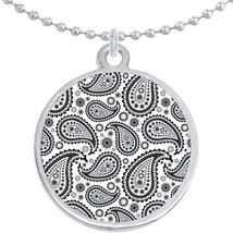 Teardrop Pattern Round Pendant Necklace Beautiful Fashion Jewelry - £8.60 GBP