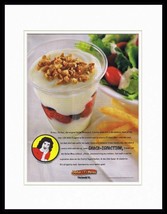 2008 McDonald&#39;s Dollar Menu / Yogurt Parfait Framed 11x14 ORIGINAL Adver... - £27.08 GBP