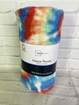 Mainstays Multicolor Tie Dye Blanket Fleece Lightweight Throw 50inx60in NEW - £11.85 GBP