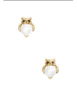  Kate-Spade-12k-GoldI-plated-Into-The-Woods-Pearl-Owl-Stud-Earrings  Kat... - $39.99
