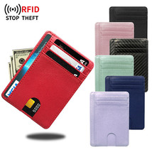 For Men Leather Wallet RFID Blocking Credit Card Holder ID Window Front ... - £5.58 GBP