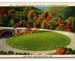 Loop Over on Newfound Gap Hwy Great Smokey Mountains UNP Linen Postcard N25 - $1.93