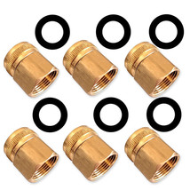 Brass Garden Hose Adapter Connector 3/4&quot; Female NPT to 3/4&quot; Female GHT T... - £3.81 GBP+