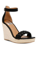 NEW Dolce Vita Women&#39;s Harriat Braided Espadrille Platform Wedge Black S... - $79.50