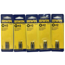 Irwin 3512052C #2 1&quot; Square Recess Insert Bits 2 Pc (Pack of 5) - £12.61 GBP