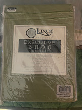 NWT&#39;s Luxor Executive 3000 Sage 3-Line Embroidered Microfiber Pillowcase Set  - £9.58 GBP