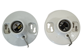 Vintage Leviton Porcelain  / Ceramic Light Socket Fixture 250V 660W Pair - $7.32