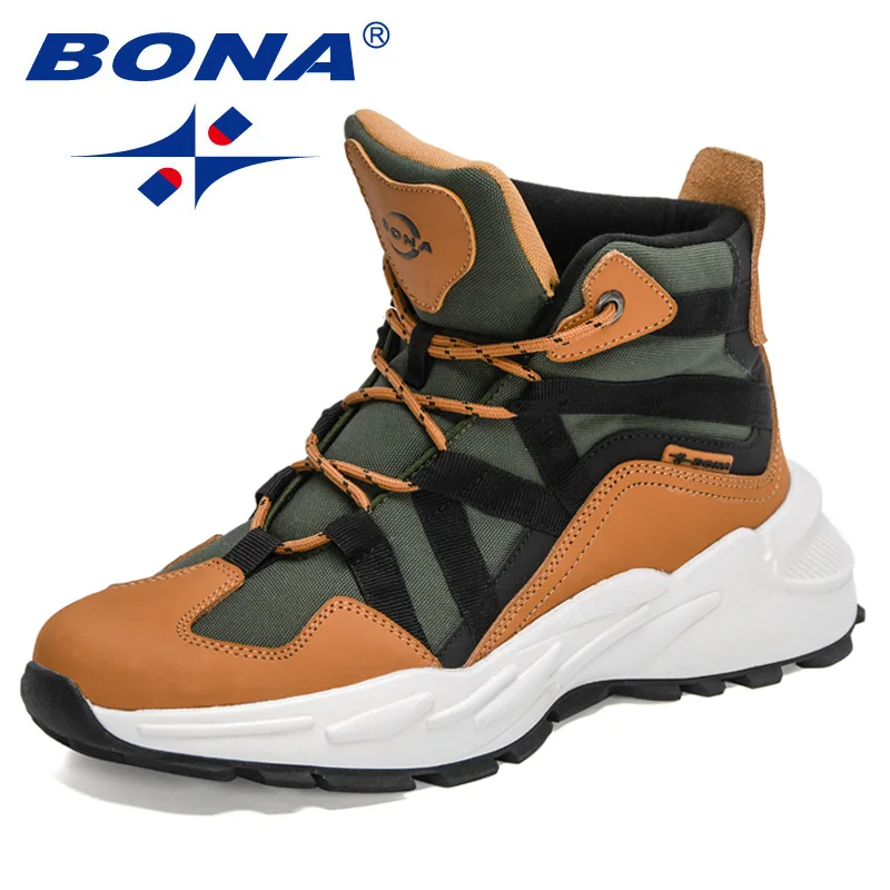 BONA 2024 New Designers   Casual Shoes Men Fashion High Quality Action Leather S - £247.24 GBP