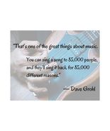 Inspirational Music Quote Dave Grohl Wall Art Poster for Musicians &amp; Mus... - £2.35 GBP
