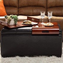 Convenience Concepts Designs4Comfort Storage Ottoman With Trays, Espresso - $244.99