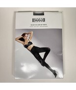 Wolford Sz L Black Velvet De Luxe 66 Tights 14775 New - $51.47
