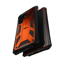 For Galaxy S22 Ultra Case Rugged Shockproof Cover With Kickstand Metallic Orange - £38.36 GBP