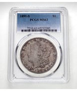 1891-S $1 Morgan Dollar Graded By PCGS As MS63 Gorgeous Coin! - $7,744.96 MXN
