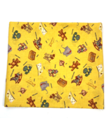 Retro Style American Jane Fabric Sandy Klop Toys ABC 123  Yellow 39x43 - €27,43 EUR