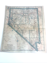 Old 1921 Nevada ~ Carson City Lake Tahoe map. Great for framing. Pre- Las Vegas - £25.56 GBP