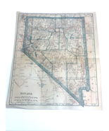 Old 1921 Nevada ~ Carson City Lake Tahoe map. Great for framing. Pre- La... - £25.08 GBP
