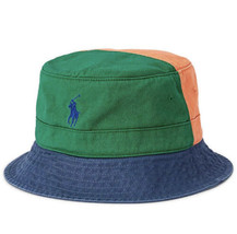 Polo Ralph Lauren Colorblock Bucket Hat Orange Blue Green Mens S/M New - £46.39 GBP
