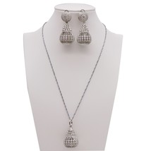 2022 Fashion Ethiopian Necklace Earrings African Bridal Jewellery sets For Women - £18.56 GBP