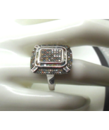 Vintage Signed STS 925 Multi-color Pave Diamond Ring Size 6.5 - $334.79 CAD