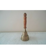 Vintage Made In India Brass Bell With Wooden Handle &quot; GREAT COLLECTIBLE ... - £21.96 GBP