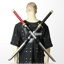 Dual Sword Back Scabbard Holder Harness with Shoulder Strap Faux Leather - $331.08 MXN