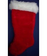 Faux Fur Plush Red 14” Christmas Stocking - $6.84 CAD