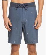 MSRP $55 Quiksilver Slate Blue Boat Logo Tie-Waist Pocket Boardshorts Si... - $754.49 MXN