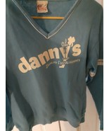 Vtg  Denny&#39;s Drinking Establishments Blue Sweater  Shirt Size S Usa Made - £38.98 GBP