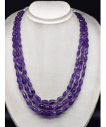Top Amethyst Beaded Drops 3 L 526 Ct Natural Drilled Gemstone String Bunch - $547.54 CAD