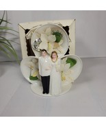 Vintage Wedding Cake Topper Bride &amp; Groom, Good Luck  - £22.23 GBP