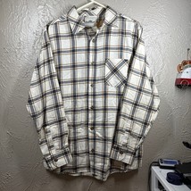 NWT Northeast Outfitters Shirt Men’s Cream Flannel Plaid Button Up Size ... - $409.56 MXN