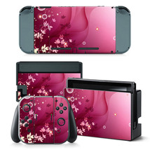 For Nintendo Switch Console &amp; Joy-Con Controller Floral Vinyl Art Skin Decal  - £9.41 GBP