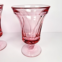 7 Vintage Fostoria Jamestown Pink 6” Footed Swirl Glass Goblets Iced Tea... - $98.95