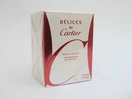 CARTIER Delices de Cartier EDT Nat Spray 50ml - 1.6 Oz BNIB Retail Sealed - $140.16