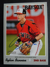 2019 Topps Heritage Minor League Rylan Bannon Bowie Baysox Real One Auto Card #2 - £9.57 GBP