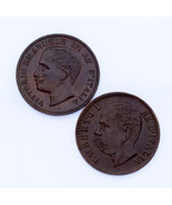Lot of 2 Italian Coins 1900-R and 1904-R 1 Centesimo AU - UNC Condition - $84.56 CAD
