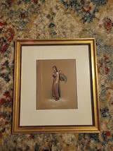 Vtg Goray Douglas &quot;Tibetan Woman &amp; Child&quot; G.Douglas Framed Drawing  Sign... - $70.62