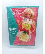 Barbie Fashion Greeting Card Happy Holidays 1995 Mattel - Sealed w/ Outfit - $13.50 CAD