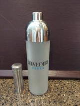 Rare Vintage Belvedere Vodka Glass &amp; Stainless Frosted Promotion Cocktai... - $49.45