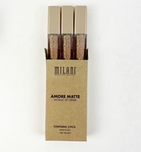 NEW 3 Pack Milani Amore Matte Metallic Lip Creme 01 Chromatic Addict Sealed - £39.32 GBP