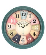 Retro Rustic Style Decor Wall Clock Battery Operated Silent Non-Ticking ... - £25.15 GBP