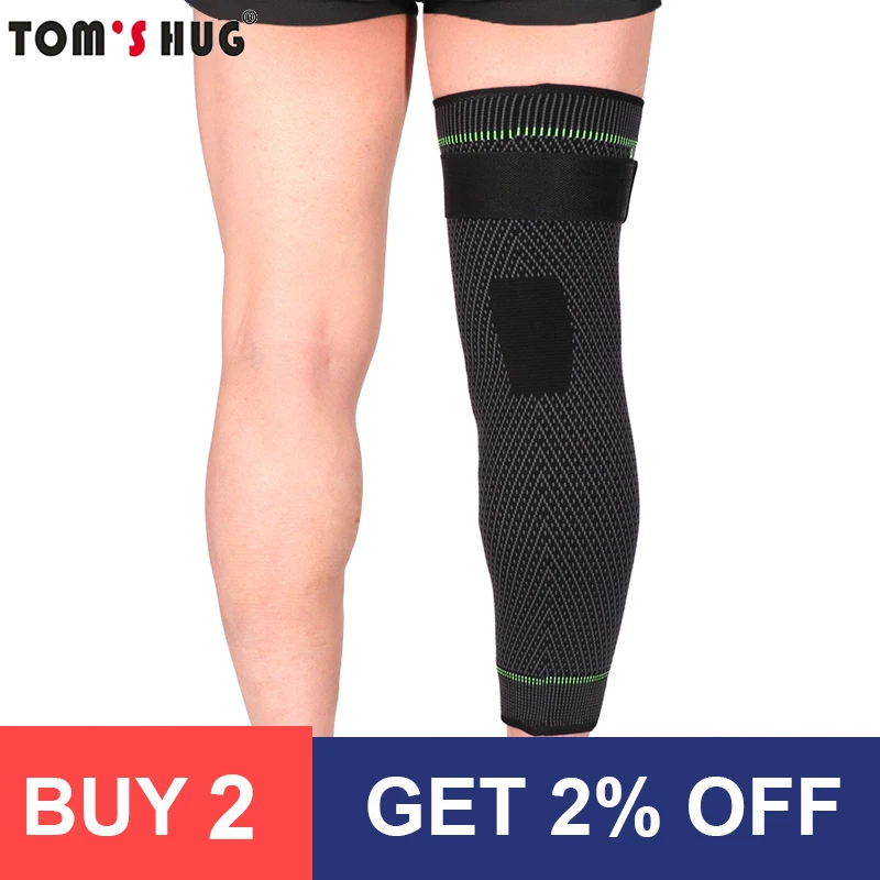 Sporting 1 Pcs Compression Knee Pads Support Lengthen Stripe Sporting Sleeve Pro - £23.55 GBP