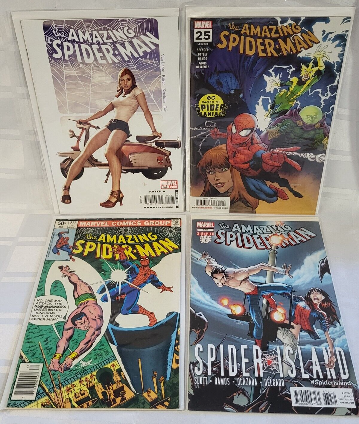 Primary image for AMAZING SPIDERMAN COMIC BOOK LOT OF 4 MARVEL COMICS SPIDER-MAN VINTAGE SUPERHERO