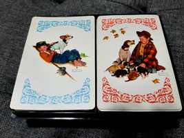 Vintage Norman Rockwell Playing Cards. 2 Decks. Hoyle. Jumbo Face - $15.84