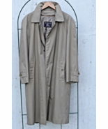 Men&#39;s Classic .Burberry Trench Coat 44 Long Single Breasted Zip Out Wool... - $540.50 CAD