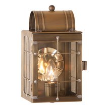 Irvin&#39;s Country Tinware Small Wall Lantern in Weathered Brass - $227.65