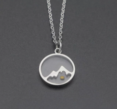 Mustard Seed Faith Can Move Mountains Necklace Pendant 0.5&quot; Stainless Steel - £11.78 GBP
